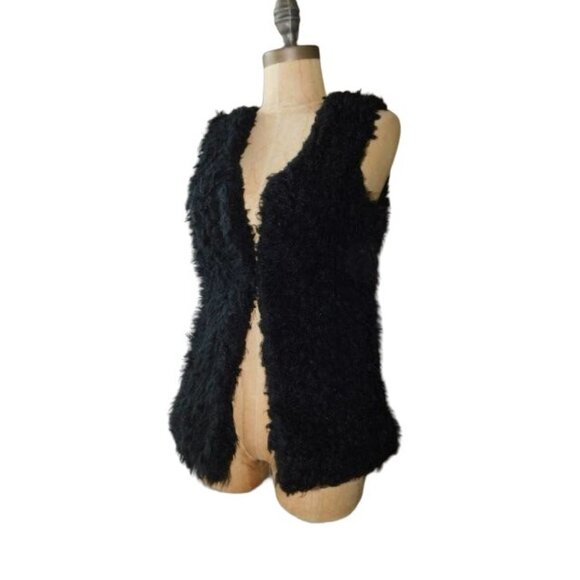 Kennth Blake Size XS Lined Faux Furry Sleeveless Vest Style Top - Picture 2 of 2